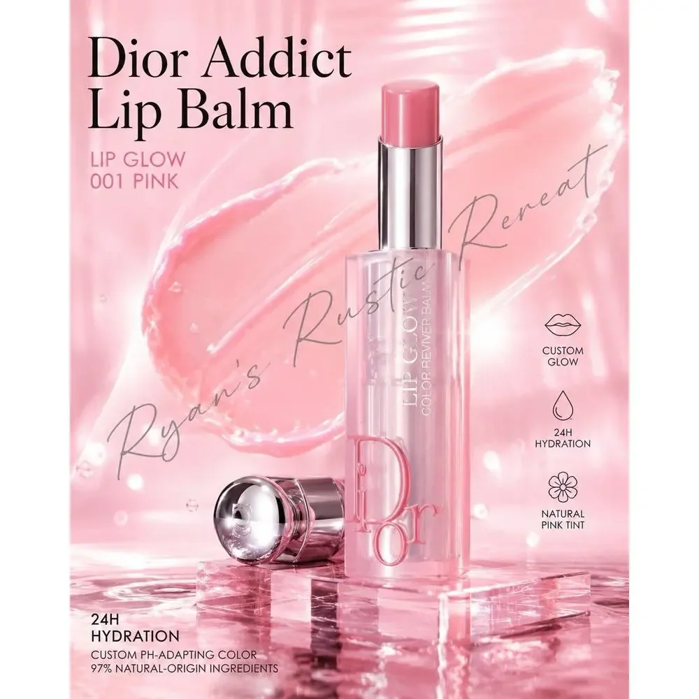 Christian Dior Addict - Lip Balm Lip Glow - Shade: #001 PINK - 0.11 oz/ 3.2 g